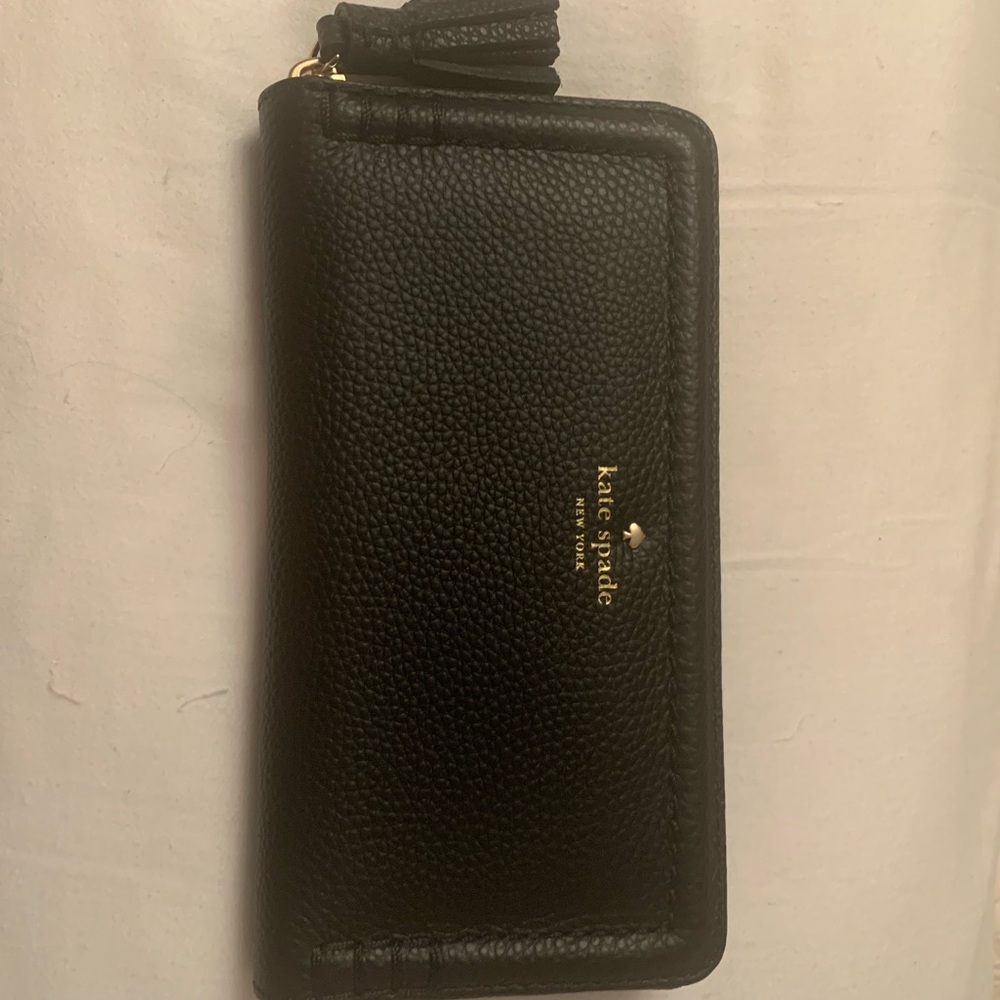 Kate Spade black wallet Lacey Orcard Street